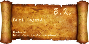 Buzi Kajetán névjegykártya